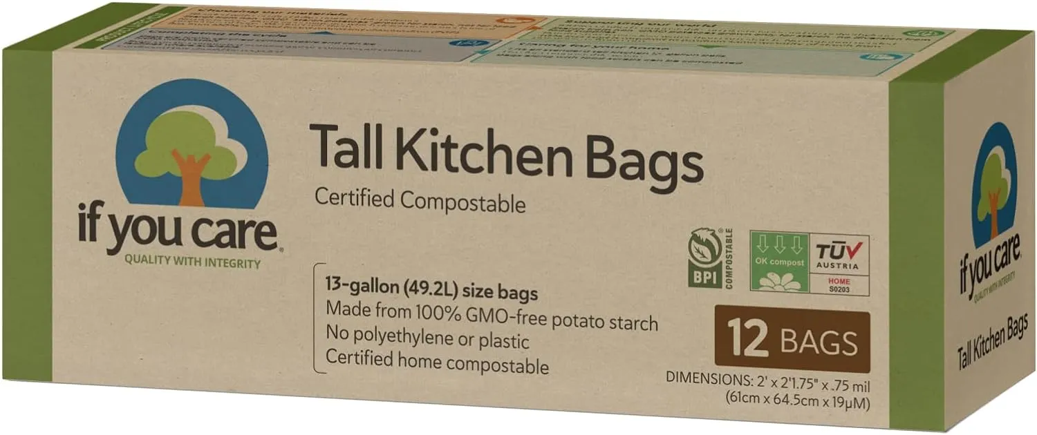 If You Care Tall Kitchen Bags, 13 gal, 12 Count