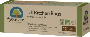 If You Care Tall Kitchen Bags, 13 gal, 12 Count