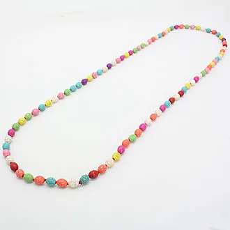 iLLASPARKZ Howlite Beaded Long Necklace