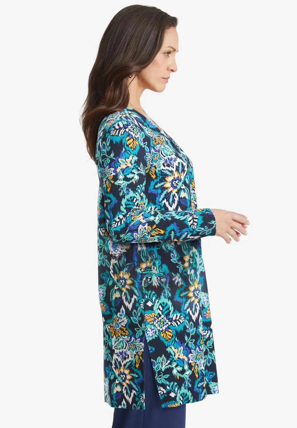 Jessica London Women's Plus Size Everyday Stretch Knit Open Front Cardigan