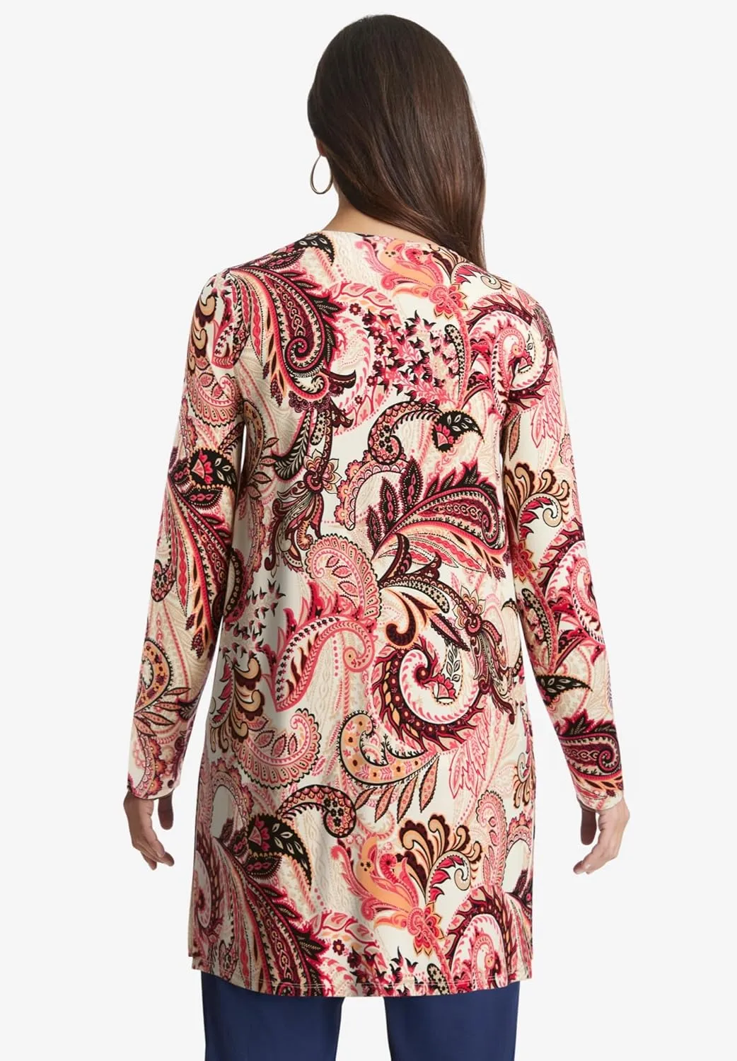 Jessica London Women's Plus Size Everyday Stretch Knit Open Front Cardigan