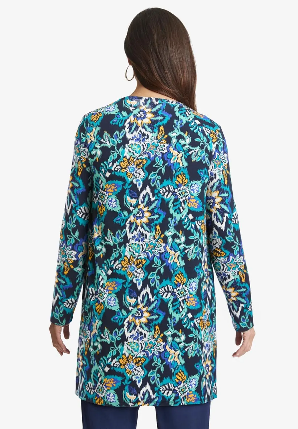 Jessica London Women's Plus Size Everyday Stretch Knit Open Front Cardigan