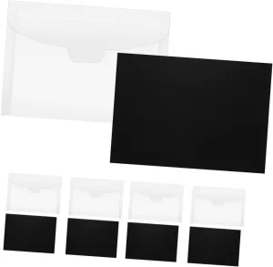 jojofuny 1 Stencil Storage Pouches Clear Plastic Template Bags with Sheet for Die Cut and Clear Stamp Organization for Crafting and Scrapbooking