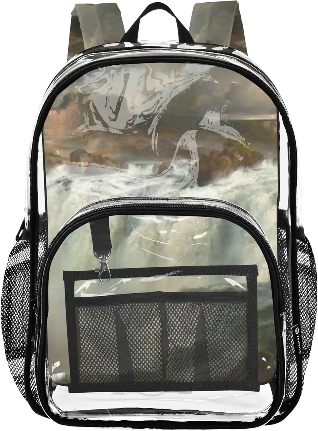 Kids Girls Backpack Boys Gilcrease Shenandoah River Thomas Moran Print Clear Bag for Women Travel Large Plastic Approved Bag