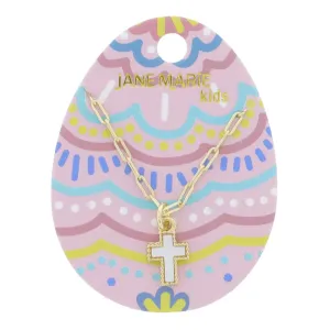 Kids Mini Cross Necklace - 3" Ext