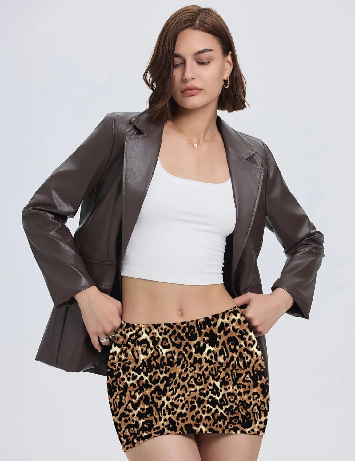 LOMON Y2k Mini Skirts for Women with Shorts Underneath Bodycon Skorts Sexy Club Date Night Micro Pencil Skirt Streetwear