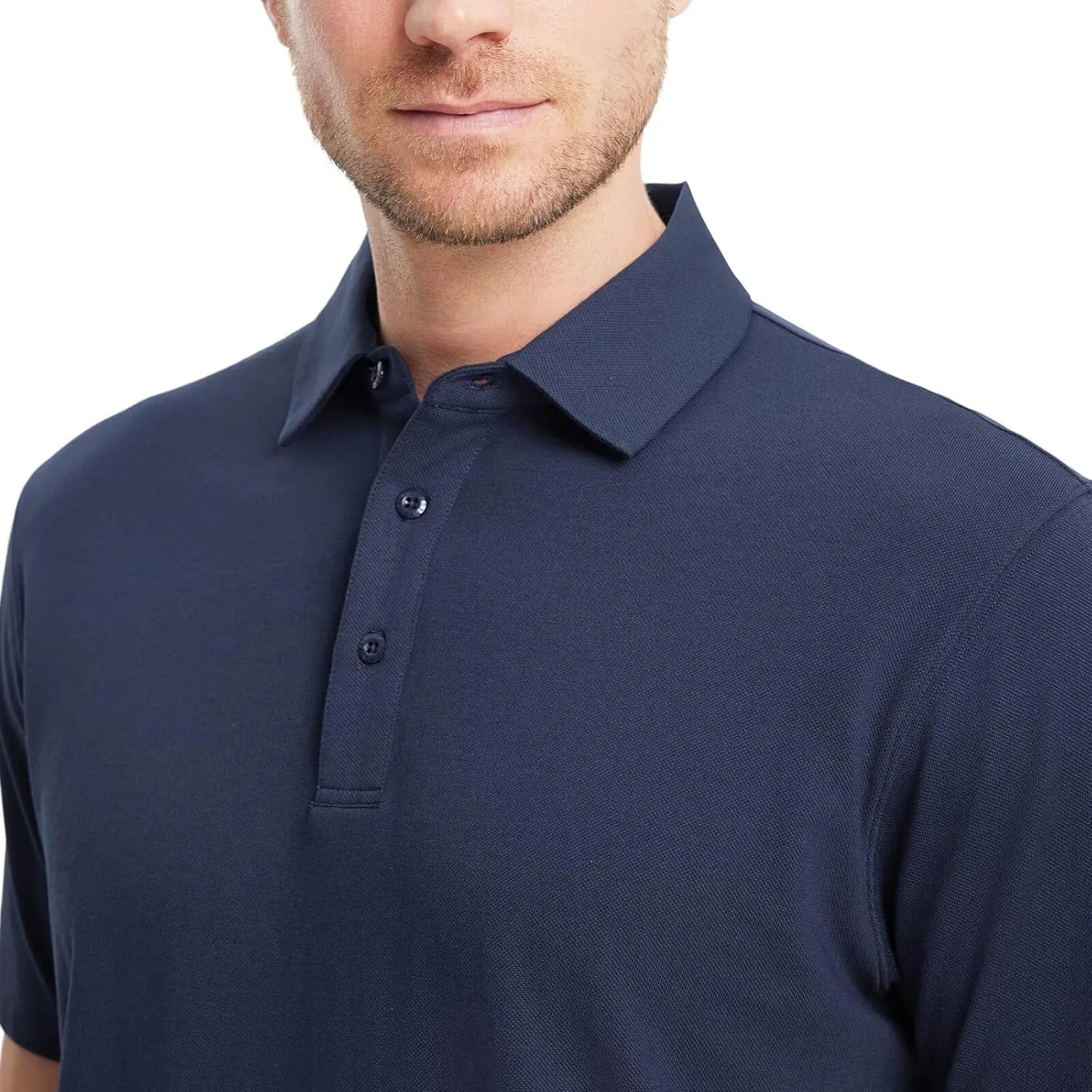 M MAELREG Golf Shirts for Men Pique Solid Performance Moisture Wicking Lightweight Collared Mens Polo Shirts Short Sleeve