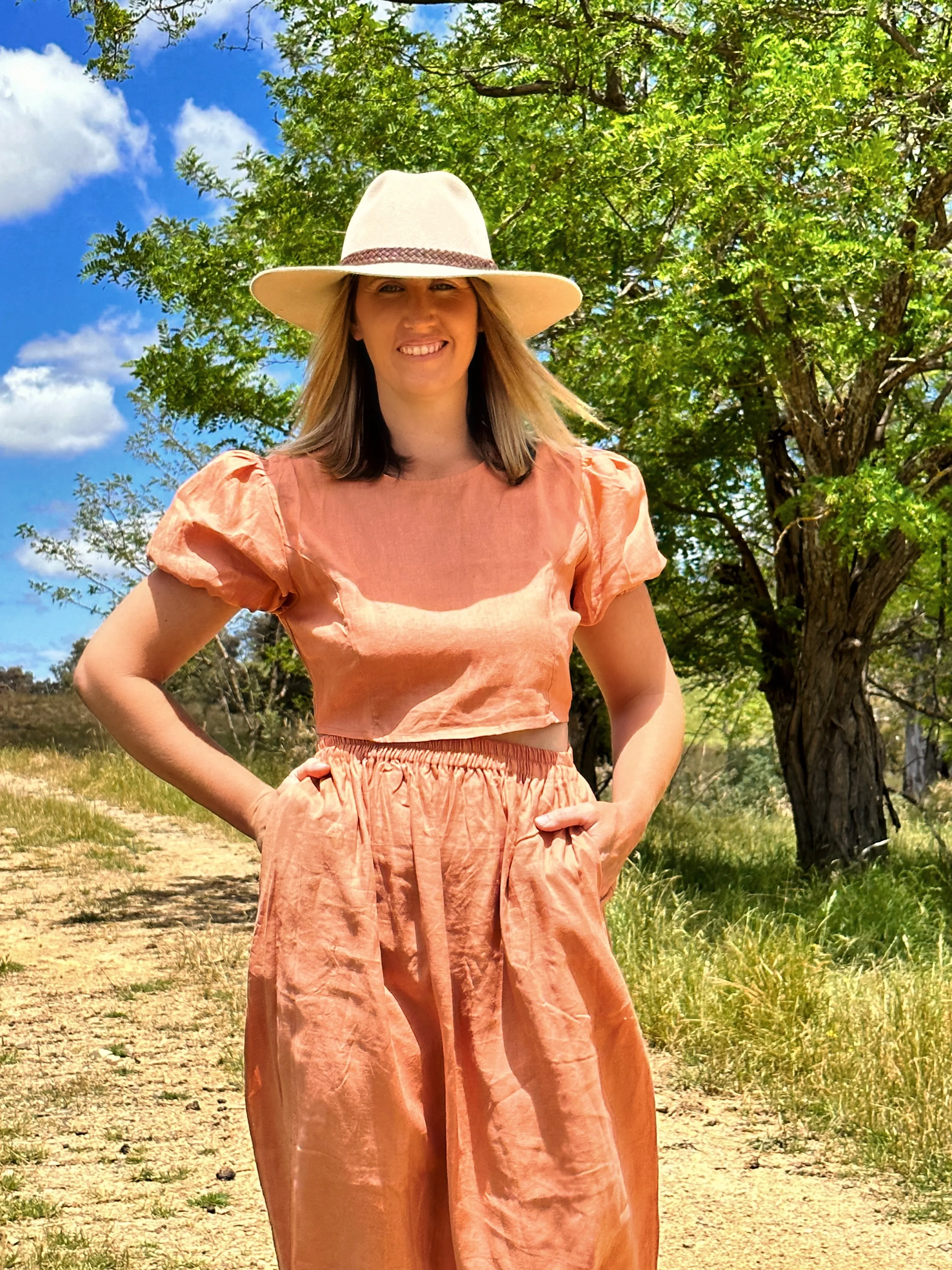 Maise maxi skirt dusty rust
