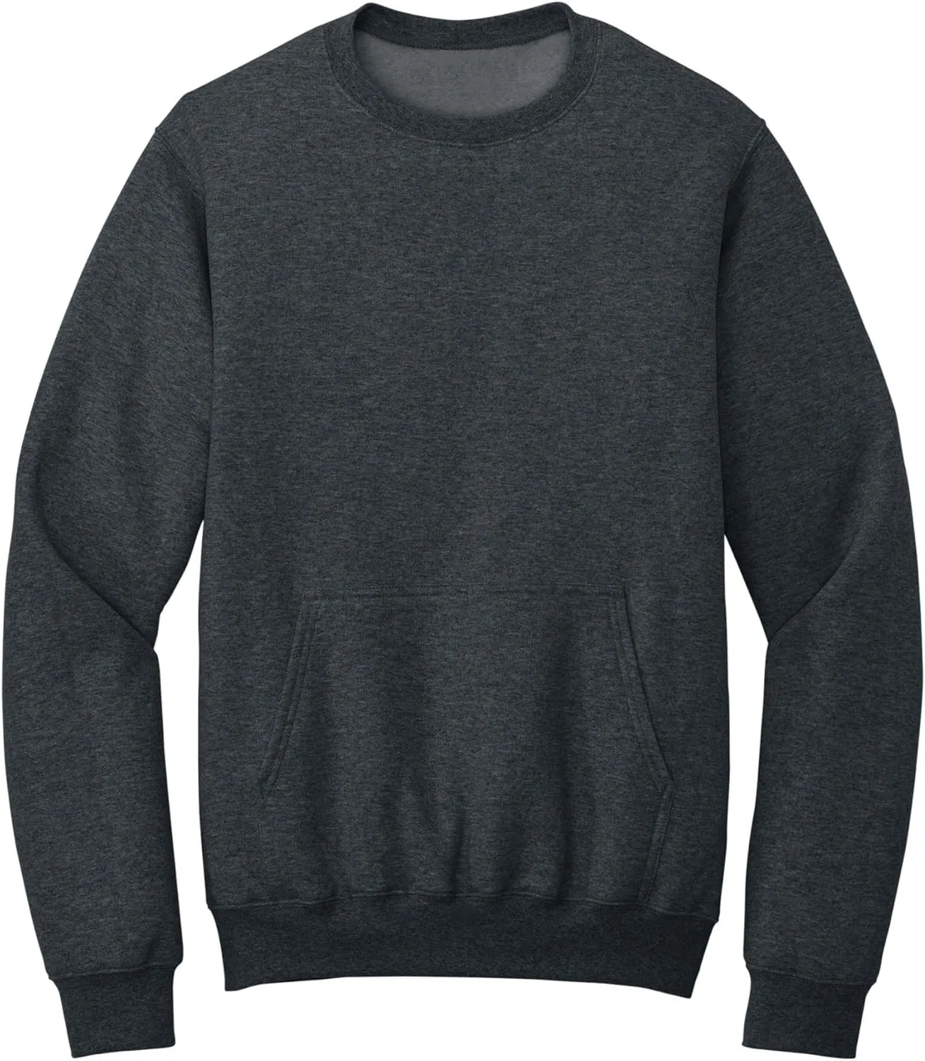 Men's Core Poly Cotton Fleece Pullover Crewneck Kangaroo Pocket Ultra Soft Sweatshirt