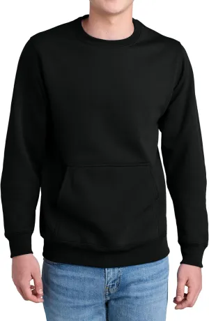 Men's Core Poly Cotton Fleece Pullover Crewneck Kangaroo Pocket Ultra Soft Sweatshirt