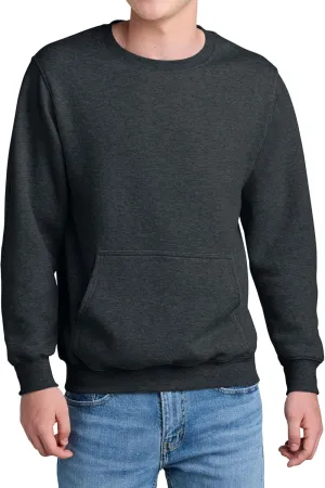 Men's Core Poly Cotton Fleece Pullover Crewneck Kangaroo Pocket Ultra Soft Sweatshirt