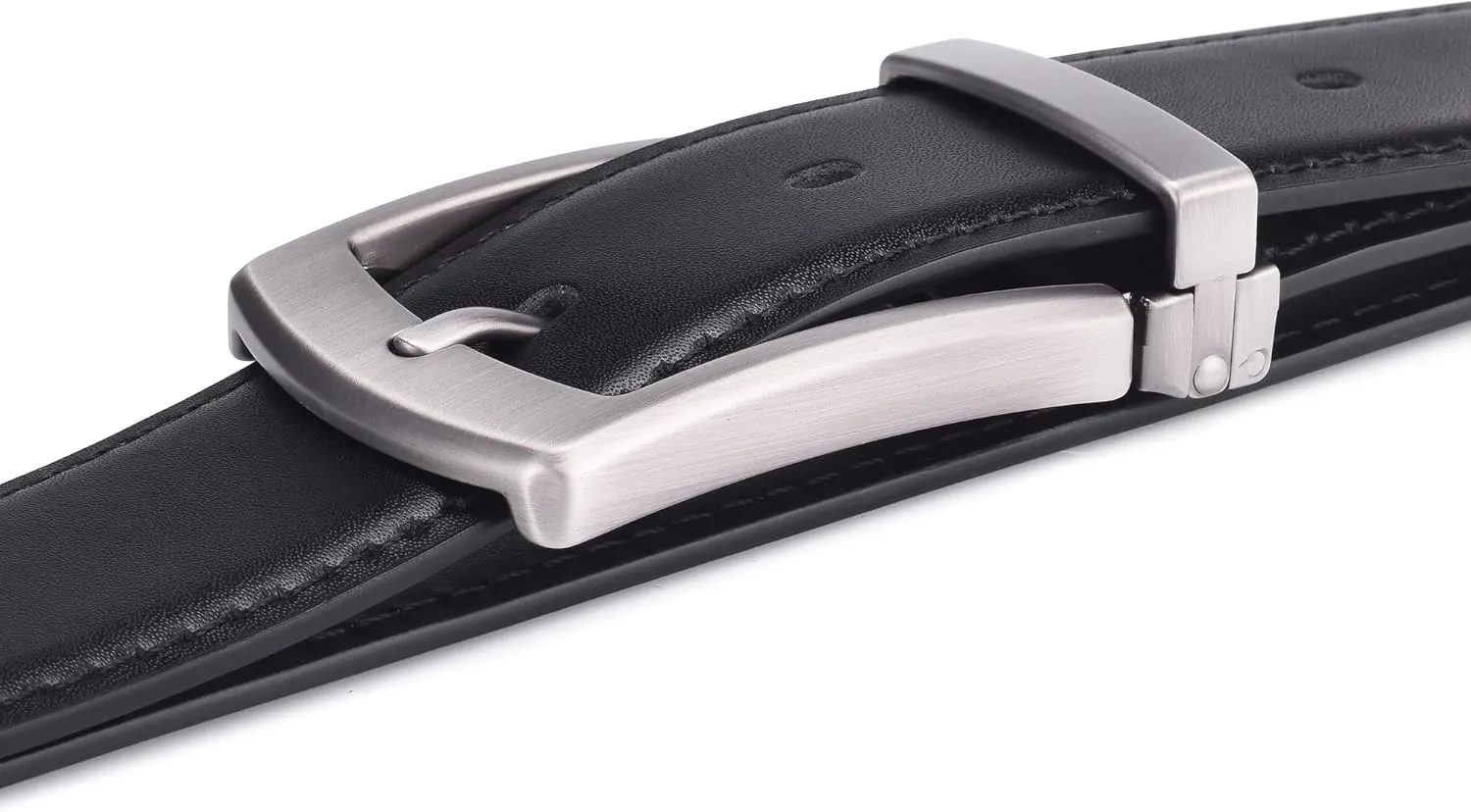 Men's Dress Belt Black Leather Belts for Jeans