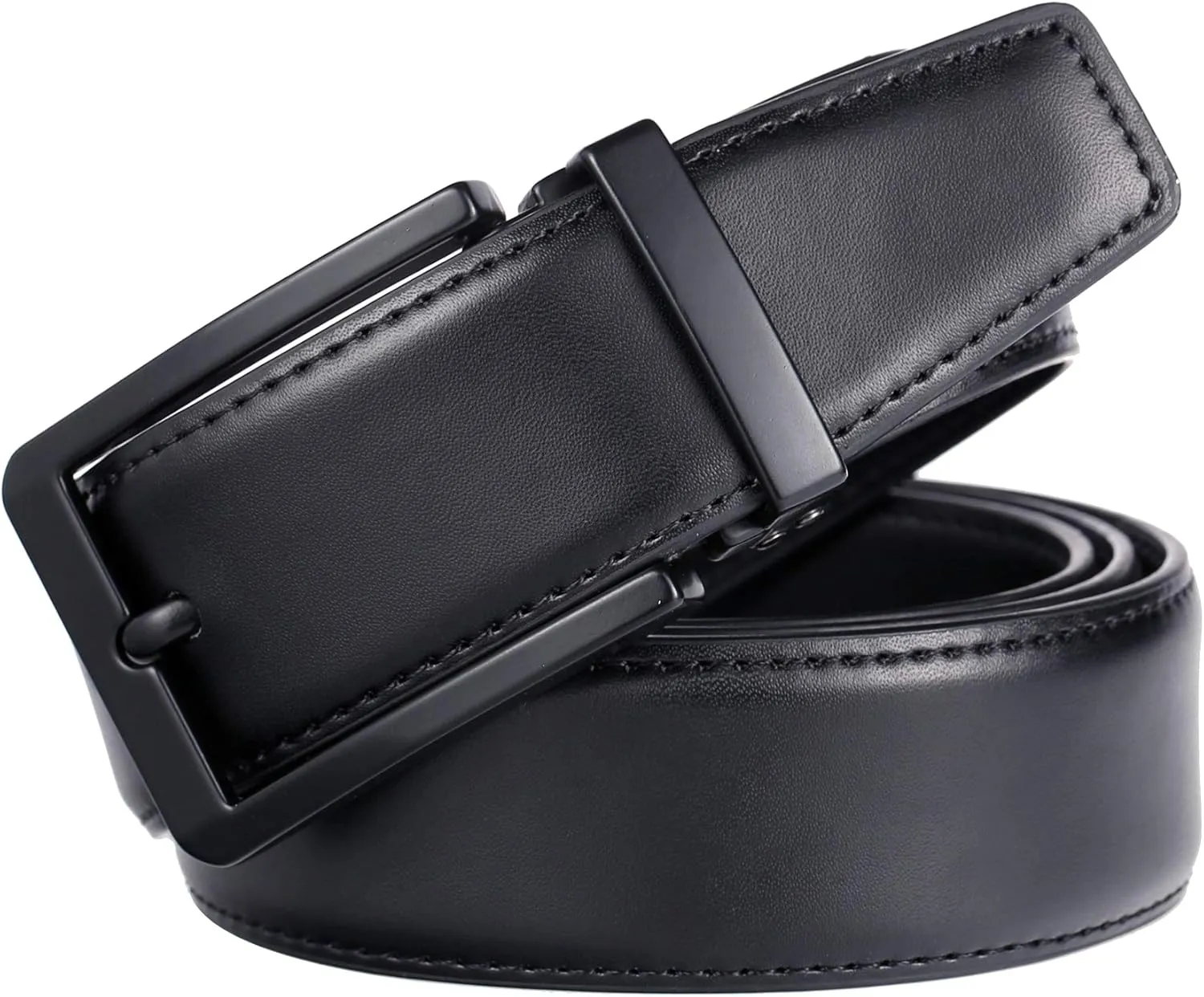 Men's Dress Belt Black Leather Belts for Jeans