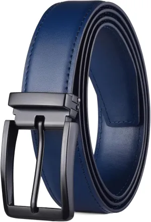 Men's Dress Belt Black Leather Belts for Jeans