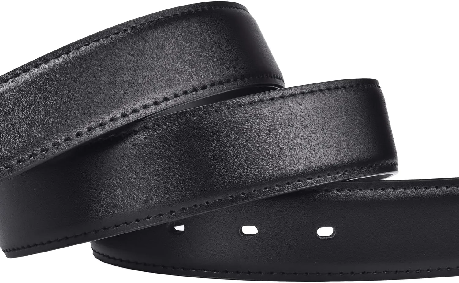 Men's Dress Belt Black Leather Belts for Jeans