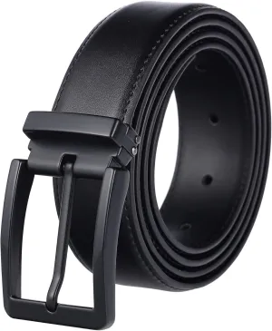 Men's Dress Belt Black Leather Belts for Jeans