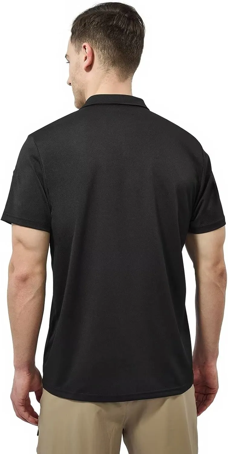 Mens Golf Polo Shirt - Quick Dry Lightweight Short Sleeve Polo T Shirts SPF Collared Shirts Outdoor Tops