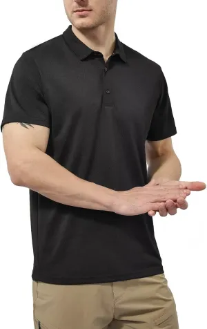 Mens Golf Polo Shirt - Quick Dry Lightweight Short Sleeve Polo T Shirts SPF Collared Shirts Outdoor Tops