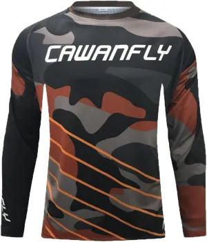 Men's Long Sleeve Off-Road Racing T-Shirts Mountain Bike Jerseys Downhill Motocross Shirts Quick Dry Tops, Small