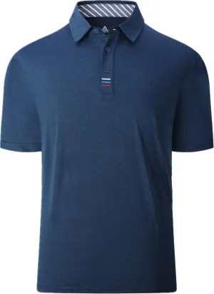 Men's Polo Shirts Short Sleeve Moisture Wicking Performance Golf Shirts Collared Lightweight Casual T-Shirt Athletic