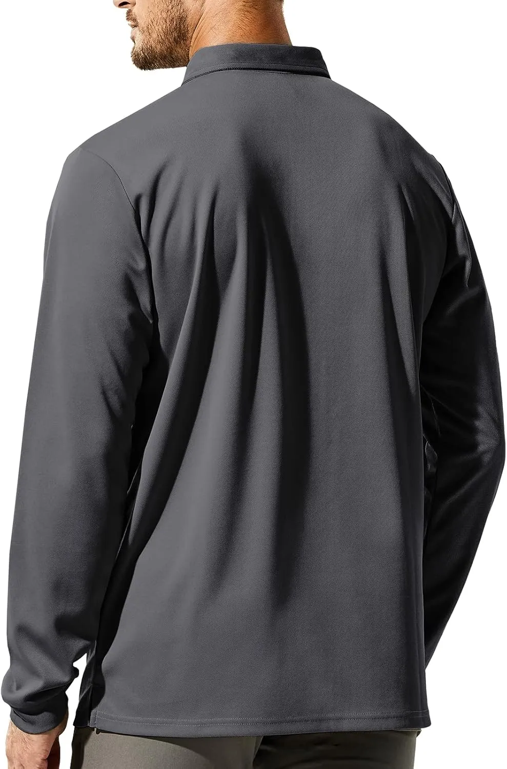 MIER Men's Quick Dry Polo Shirts Polyester Casual Collared Shirts Short Sleeve, Moisture-Wicking, Sun Protection