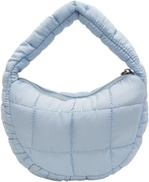 Mini Puffer Bag for Women Quilted Carryall Bag Crescent Wristlet Handbag Puffy Purse Bubble Bag Lightweight Puff Bag
