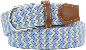 Mixed Color Woven Stretch Braided Belts for Men and Women Fashion Elastic Belts