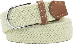 Mixed Color Woven Stretch Braided Belts for Men and Women Fashion Elastic Belts