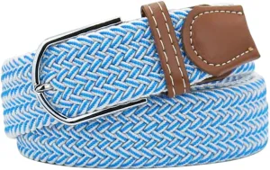Mixed Color Woven Stretch Braided Belts for Men and Women Fashion Elastic Belts