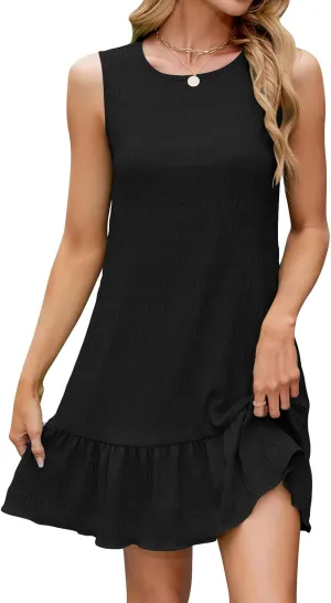 Naggoo Womens Sundress Summer Dresses for Women 2025 Sleeveless Tank Dress Spring Beach Vacation Boho Mini Dress