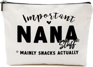 Nana Gifts Grandma Gifts Makeup Bag, Gifts for Grandma, Grandma Birthday Gifts Toiletry Bag, Grandmother Gifts Cosmetic Bag, Mothers Day Grandmothers Day Christmas Retirement Gifts for Women Granny
