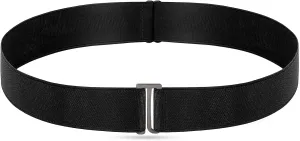 No Show Invisible Elastic Belt for Women Men, Elastic Web Strap Waist Stretch Belt with Flat Buckle