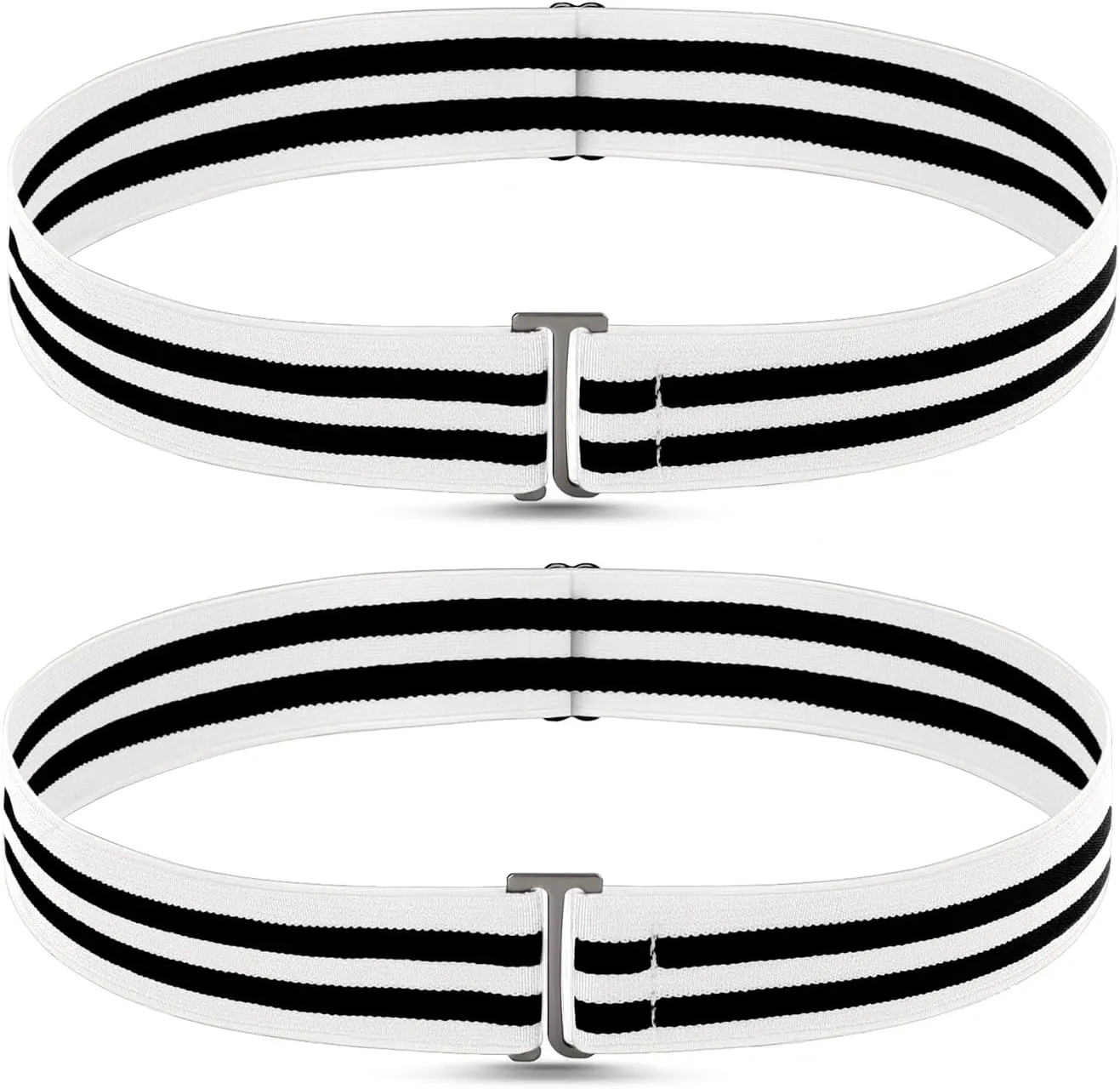 No Show Invisible Elastic Belt for Women Men, Elastic Web Strap Waist Stretch Belt with Flat Buckle