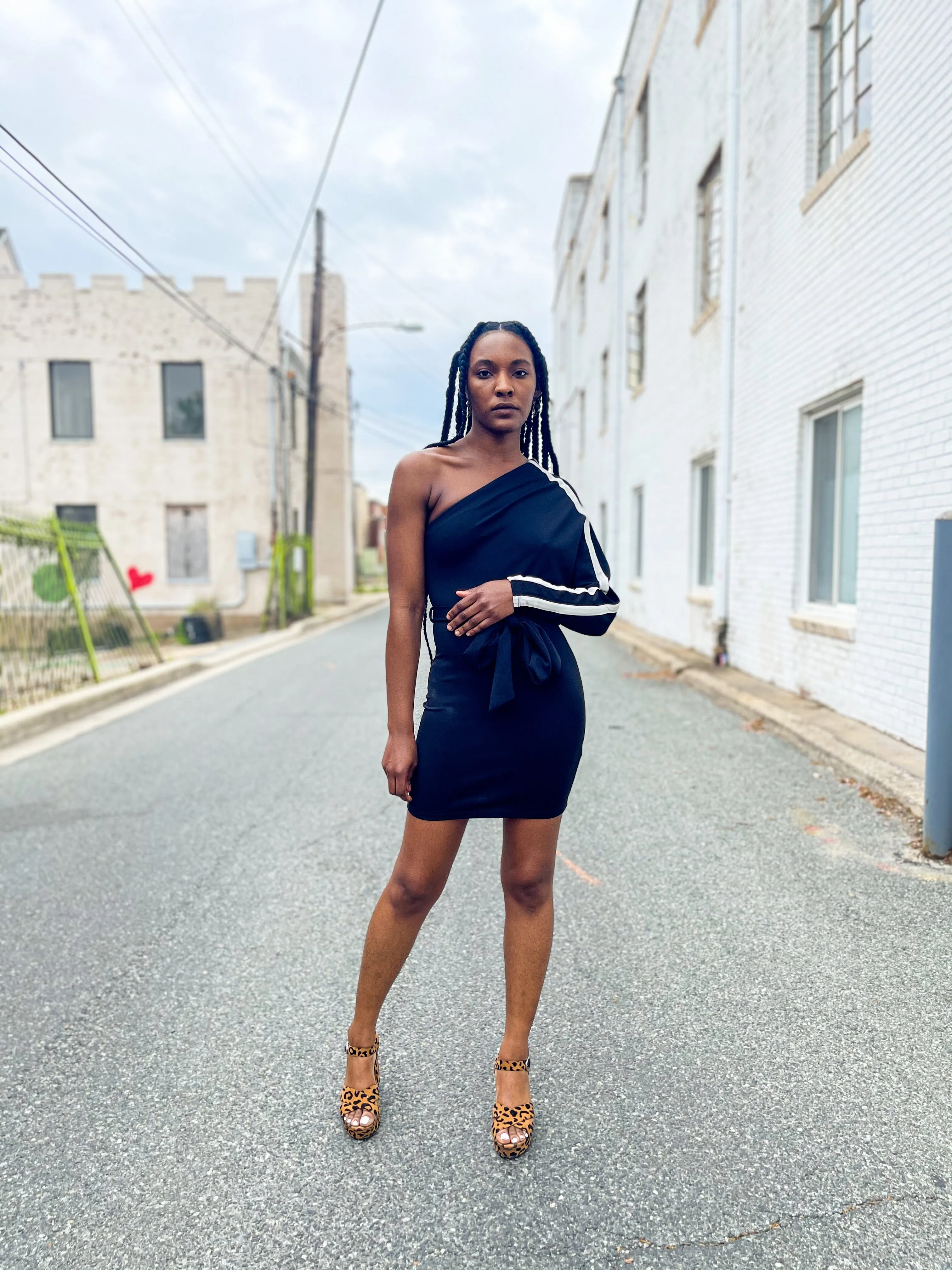 Off Shoulder Midi Dress