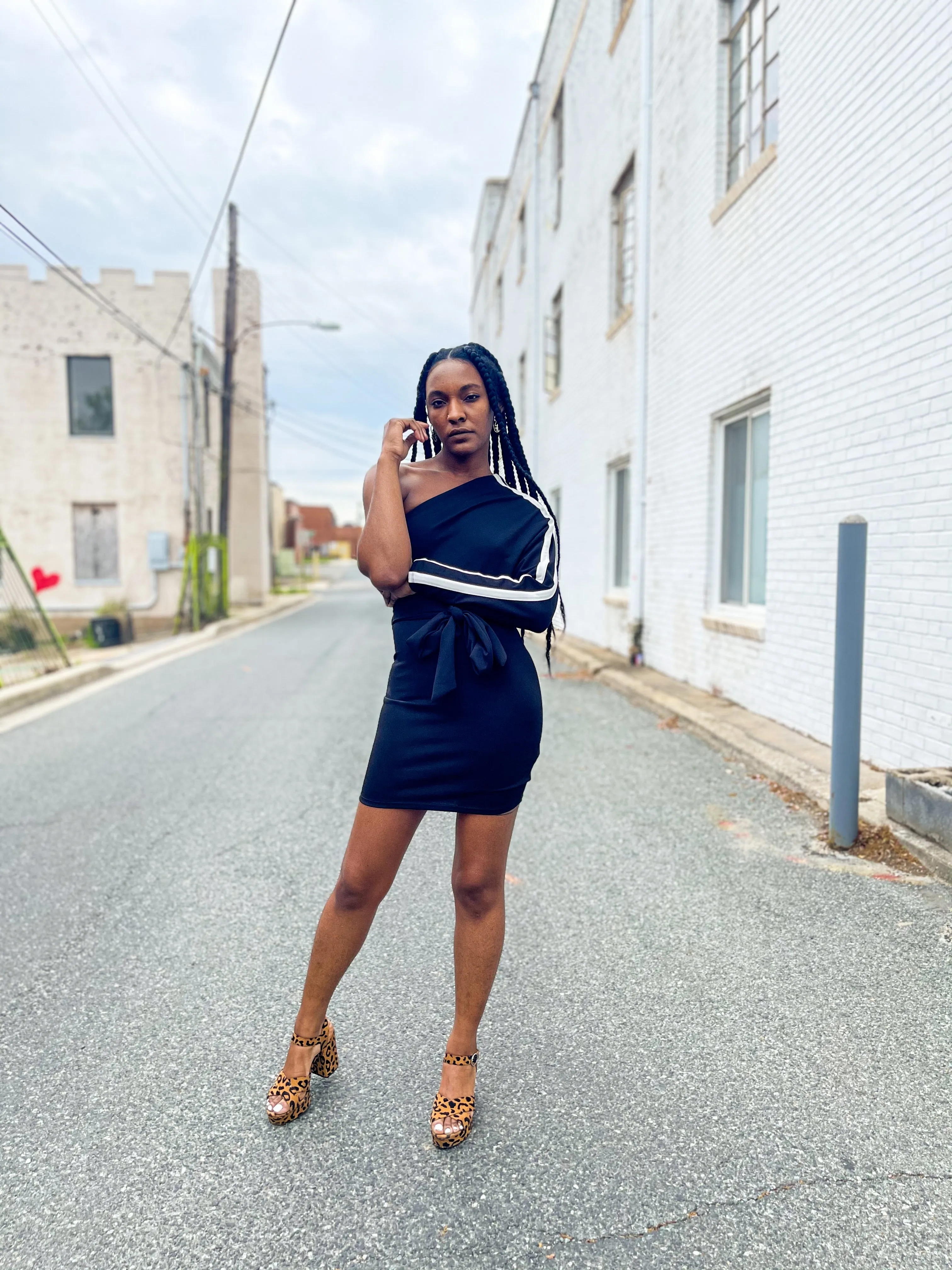 Off Shoulder Midi Dress
