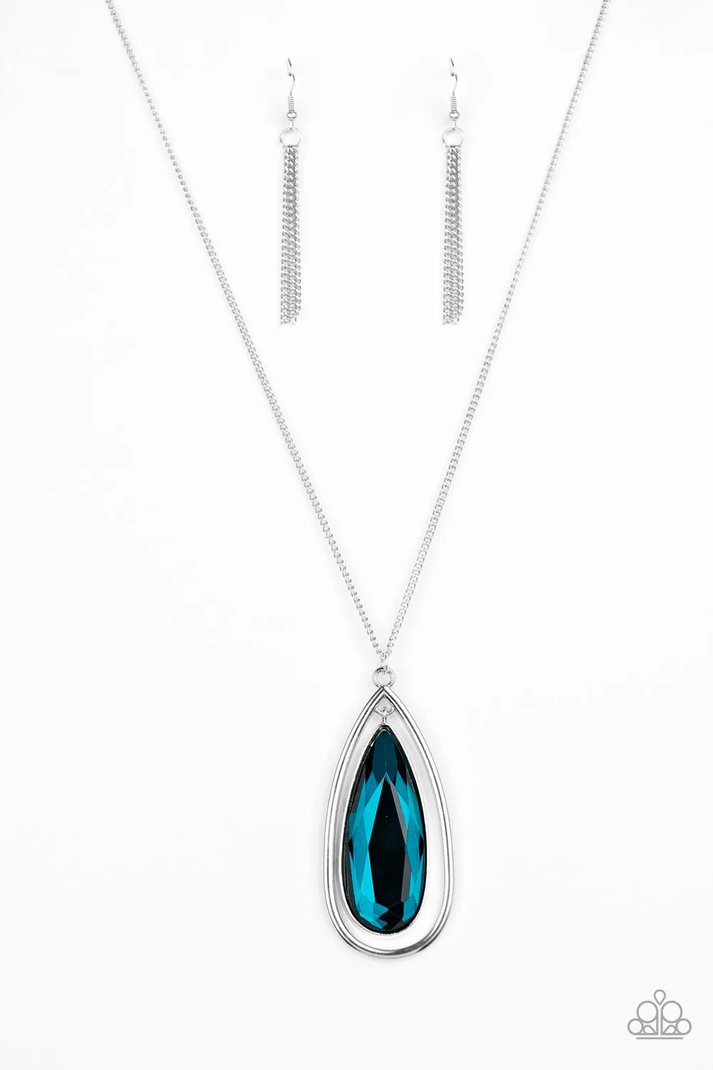 Paparazzi Accessories  - The Royal Coronation #N888 Peg - Blue Necklace