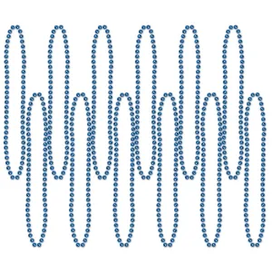 Party Bead Necklaces - Small Round - blue