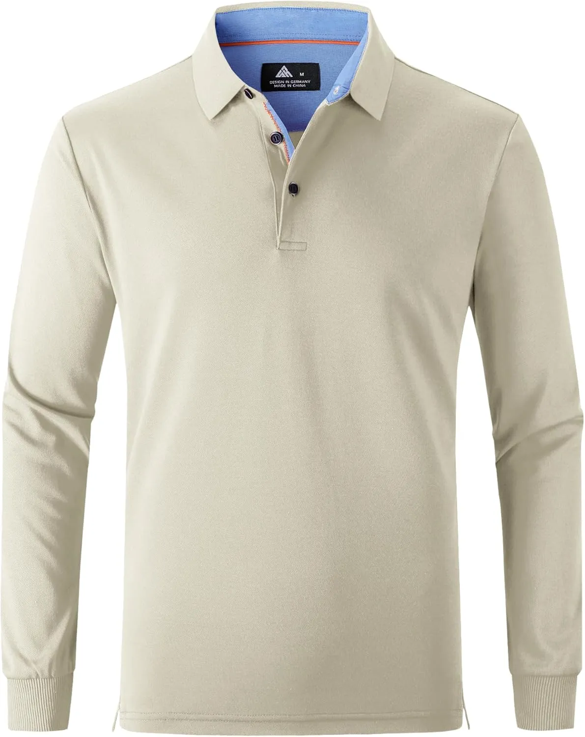 Polo Shirts for Men Long Sleeve Moisture Wicking Golf Polos Casual Travel Performance Collar Shirts