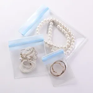 PVC Antioxidant Jewelry Storage Pouches Bracelets Necklaces Earrings Rings Storage Bags (BLUE, MIXED 1,30pcs)