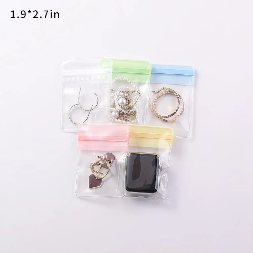 PVC Antioxidant Jewelry Storage Pouches Bracelets Necklaces Earrings Rings Storage Bags (BLUE, MIXED 1,30pcs)