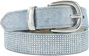 Rhinestone Belt for Women, Sparkly Diamond Belts for Womens Dresses, Ladies Glitter Belts for Jeans