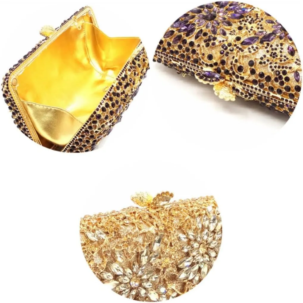 Rhinestone Clutches Evening Handbags, Wallets, Cosmetic Bags, Party Shoulder Bags, Clutch Purses for Women Wedding (Color : Red)