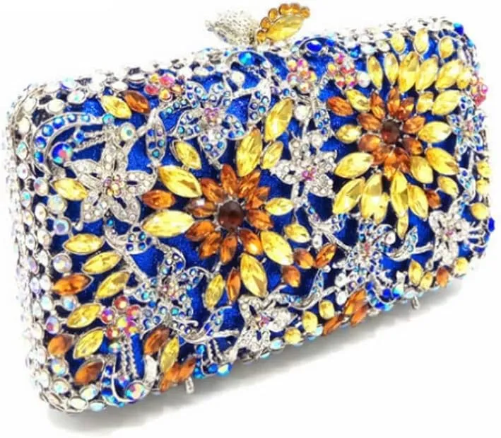 Rhinestone Clutches Evening Handbags, Wallets, Cosmetic Bags, Party Shoulder Bags, Clutch Purses for Women Wedding (Color : Red)
