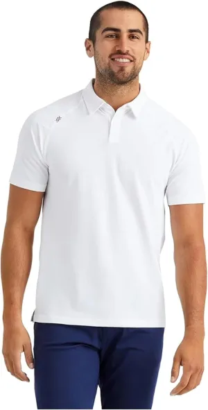 Rhone Delta Pique Mens Polo, Golf Shirts for Men, Anti Odor, Moisture Wicking Lightweight Polo Shirts