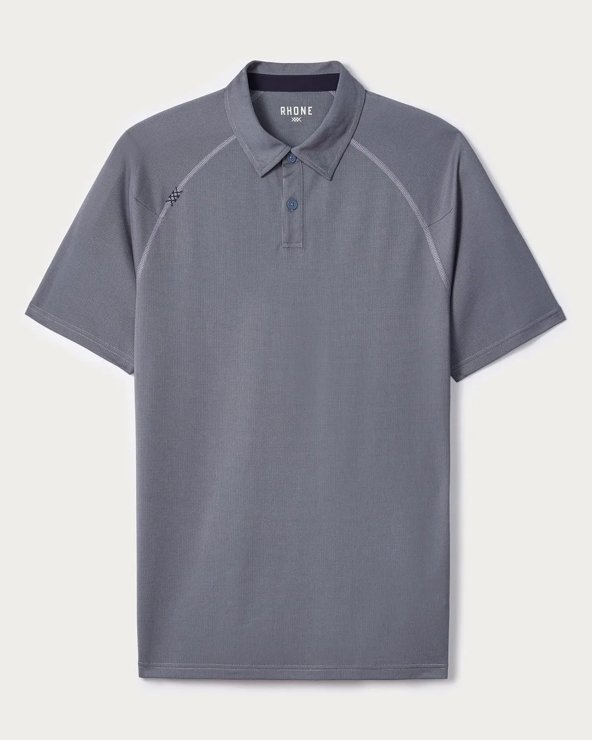 Rhone Delta Pique Mens Polo, Golf Shirts for Men, Anti Odor, Moisture Wicking Lightweight Polo Shirts