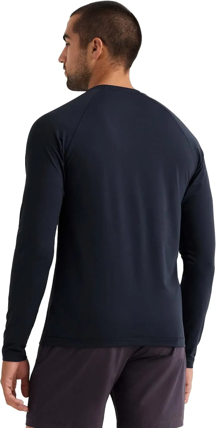 Rhone Reign Mens Long Sleeve Workout Shirts, Anti-Odor, Quick Dry Mens Gym Shirts, UPF 50 