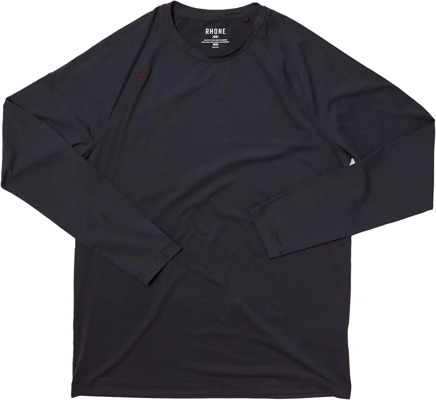 Rhone Reign Mens Long Sleeve Workout Shirts, Anti-Odor, Quick Dry Mens Gym Shirts, UPF 50 