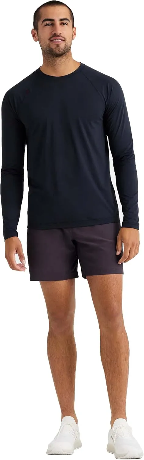 Rhone Reign Mens Long Sleeve Workout Shirts, Anti-Odor, Quick Dry Mens Gym Shirts, UPF 50 