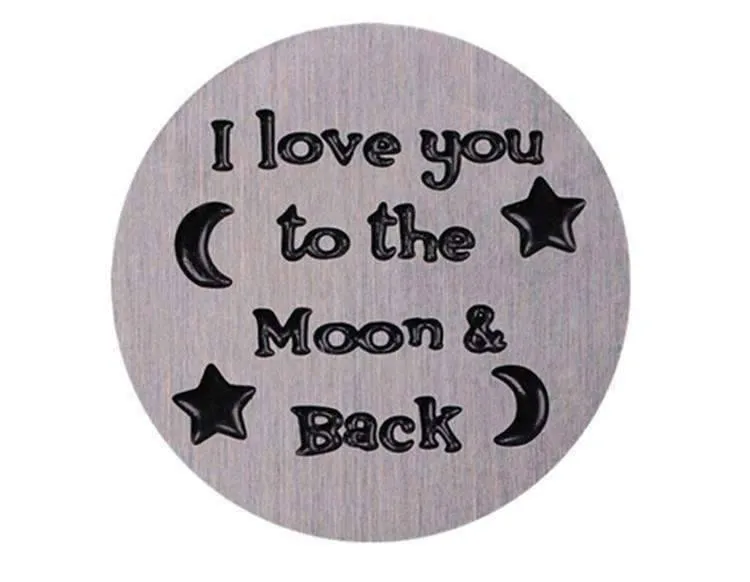 Round Stamped Plate for Round Charm Locket Necklaces ~ Choose Your Theme!