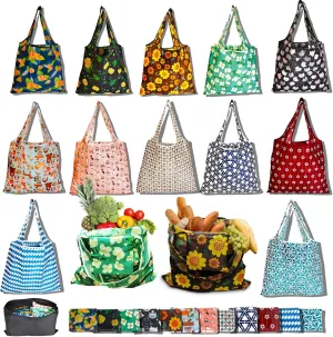 RUIPBOTE12 Pack Reusable Grocery Bag, Foldable Shopping Bag, Large Capacity Gift Tote Bag, Storage Bag for Groceries